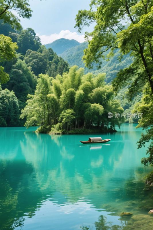 山水湖泊自然风光