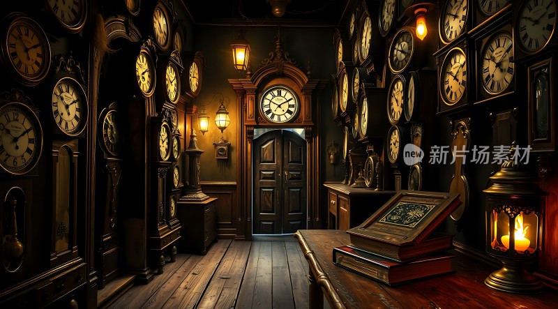 古董钟表收藏室