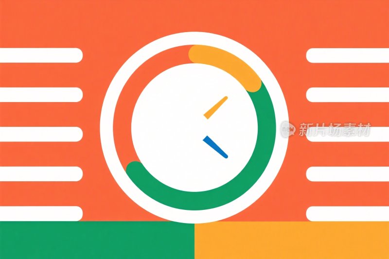 彩色环形数据仪表盘插画