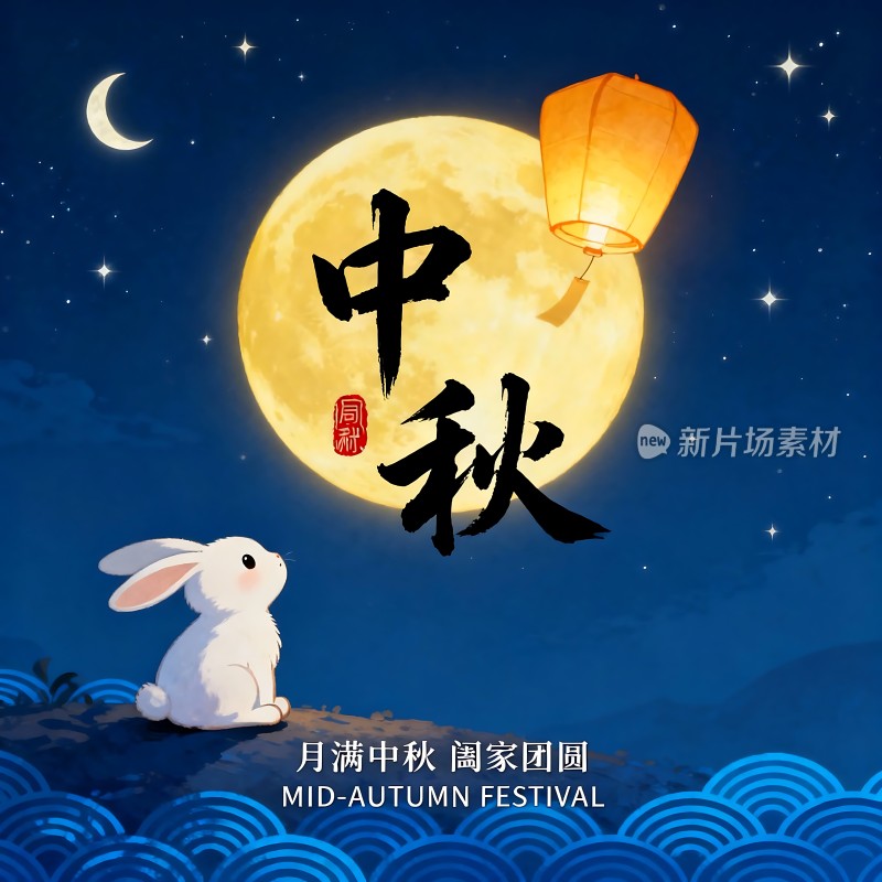 中秋月圆人团圆