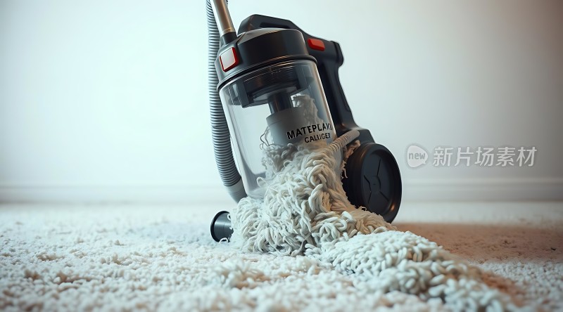 吸尘器清理地毯展现清洁力量
