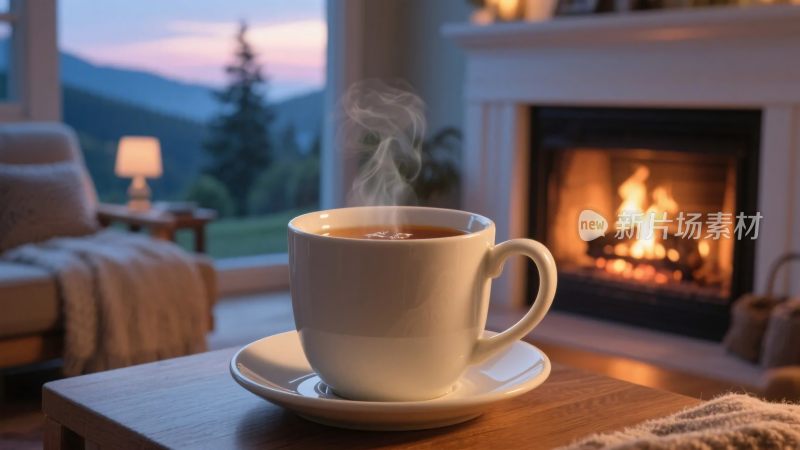 室内温馨热饮场景