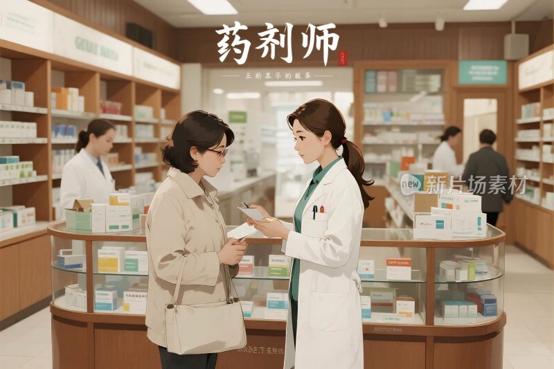 药店对话场景图
