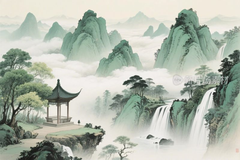 传统山水风景画