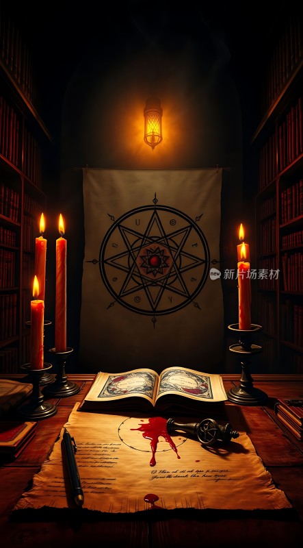 神秘图书馆里的魔法书