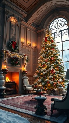 圣诞树下的温馨客厅
