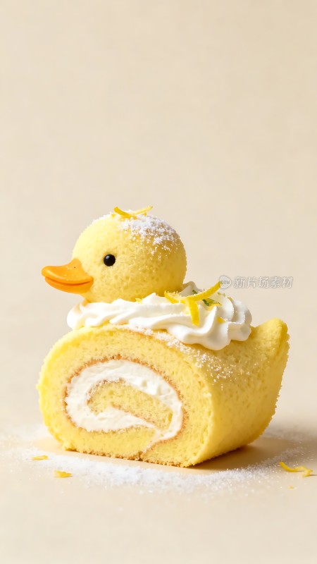 黄色小鸭蛋糕卷