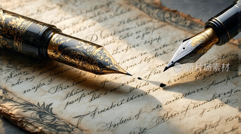 金笔书写古老文献