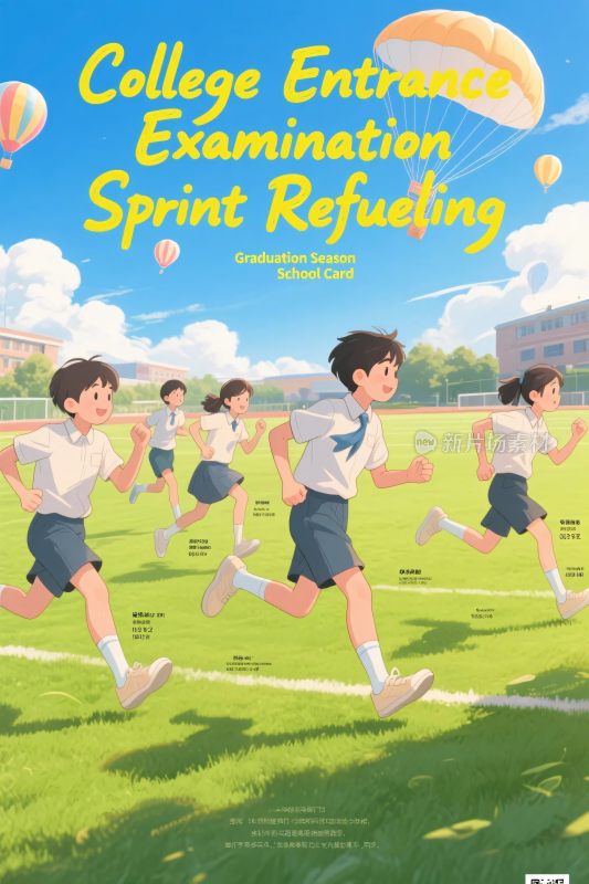 大学入学考试冲刺备考插画
