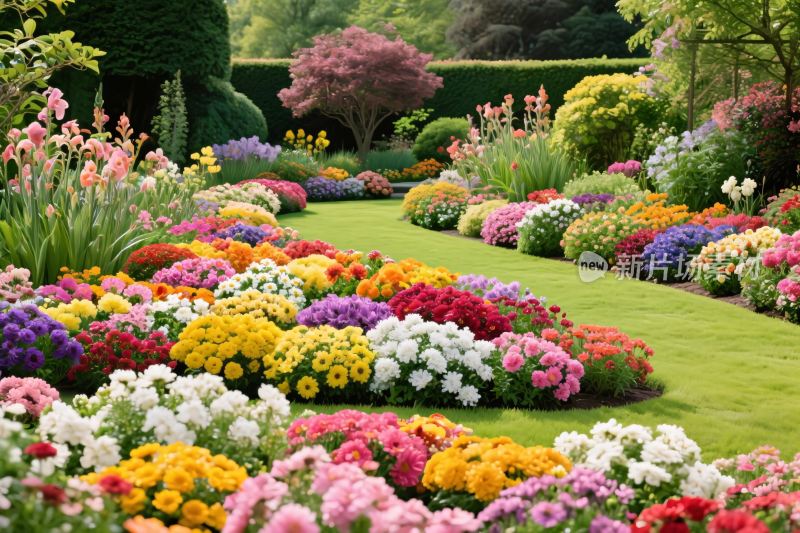 花园花丛美景