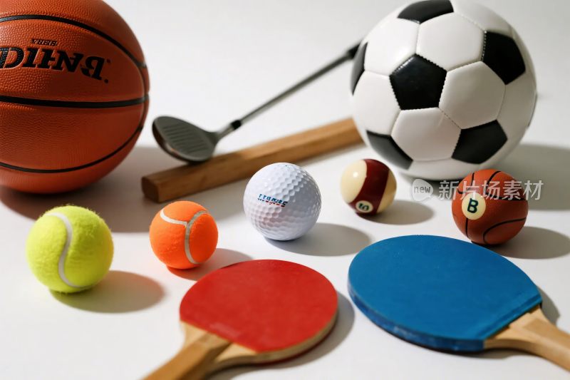 多种运动球与器材