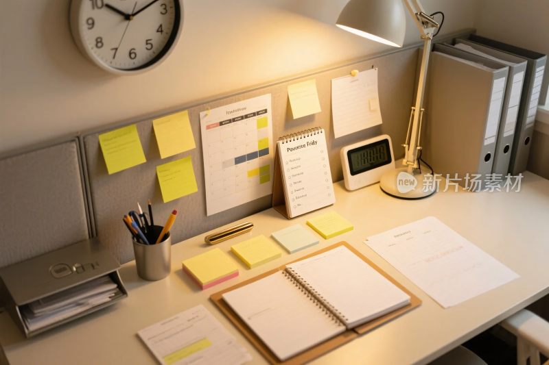 整洁办公桌面场景