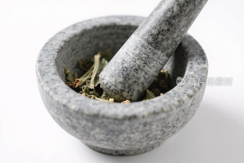 石质研钵研杵静物图