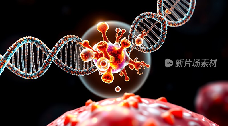 新片场素材病毒入侵细胞