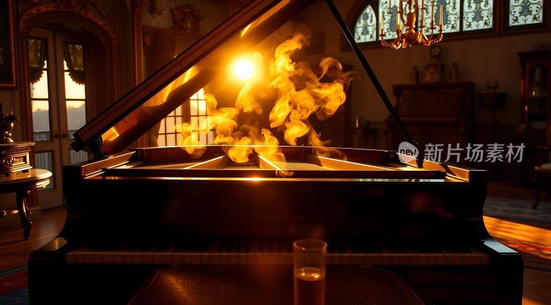 钢琴上的火焰