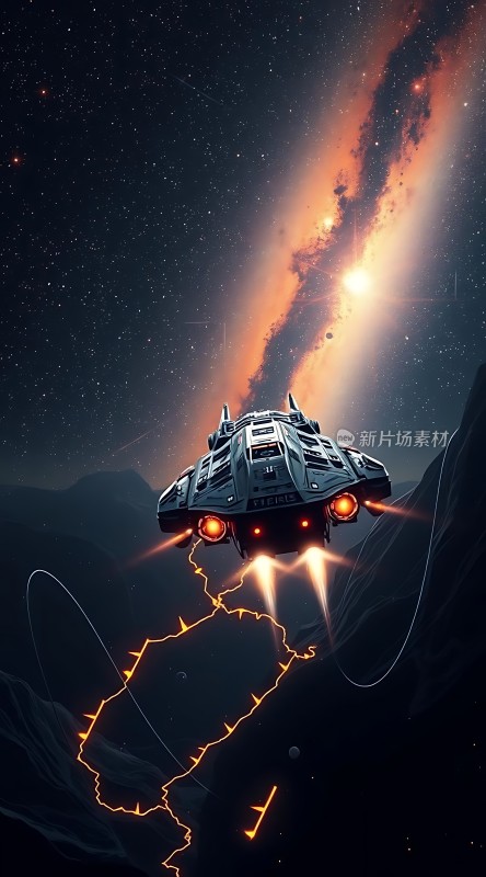 星际飞船穿越浩瀚宇宙