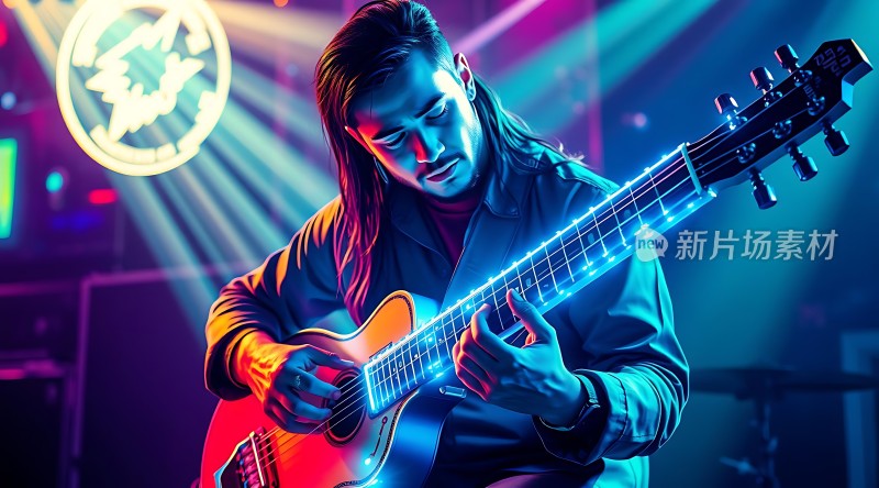 吉他手在舞台上演奏