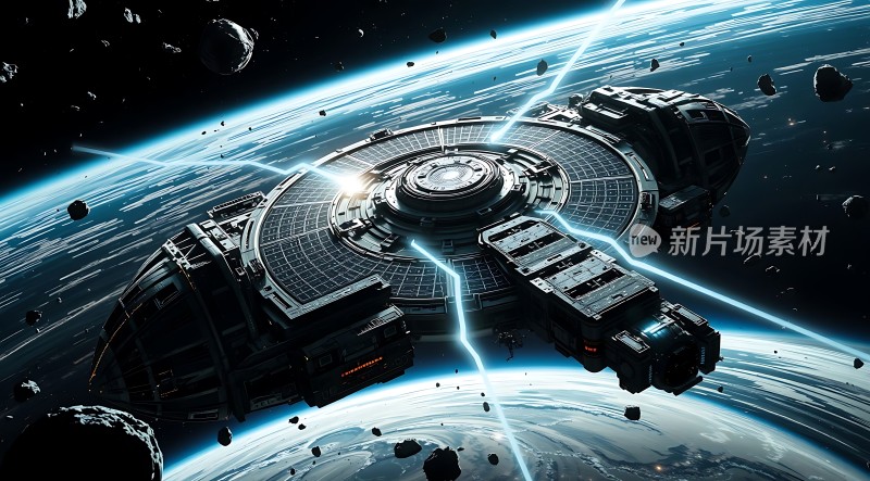 星际飞船环绕地球