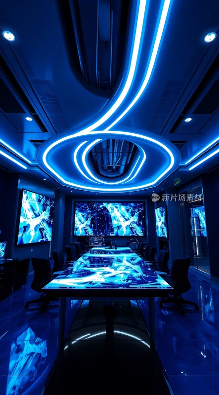 科技感会议室未来主义风格