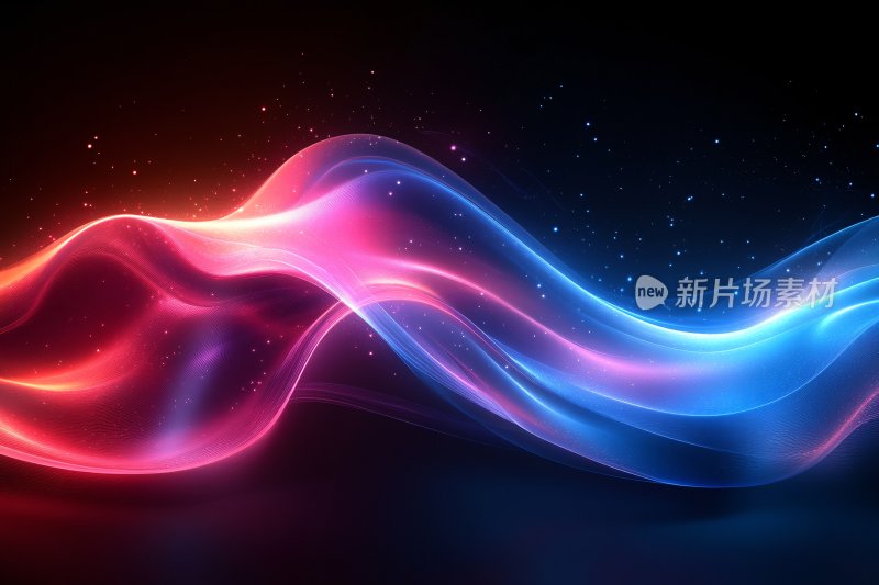 炫彩流动光线背景图