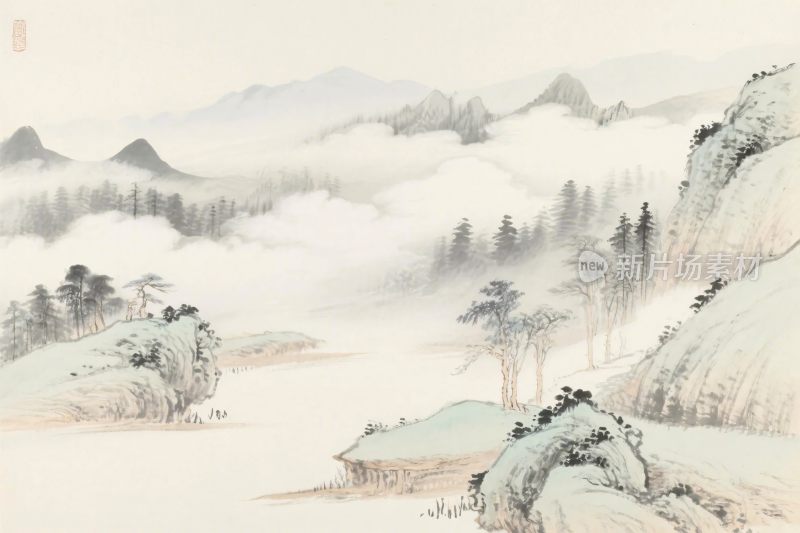 水墨山水风景画