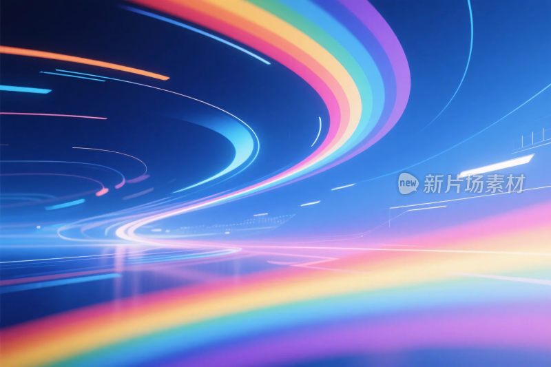 多彩光轨科技插画