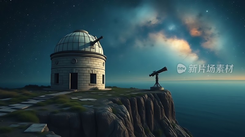 星空下的天文观测站