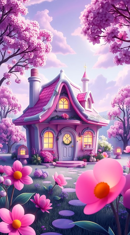 粉色梦幻小屋