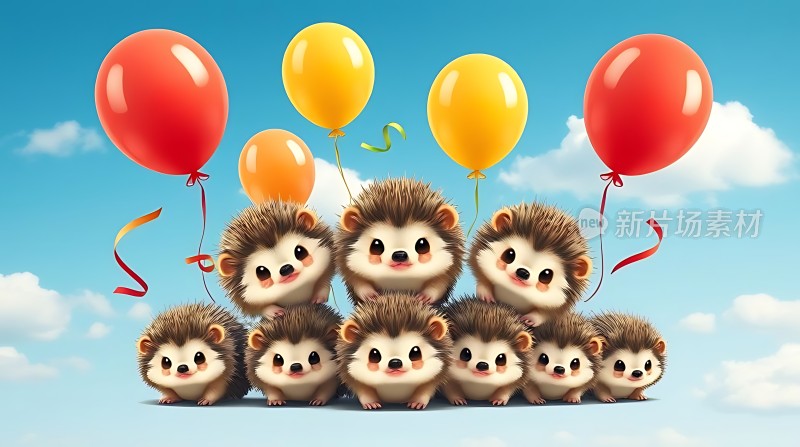 小刺猬气球派对