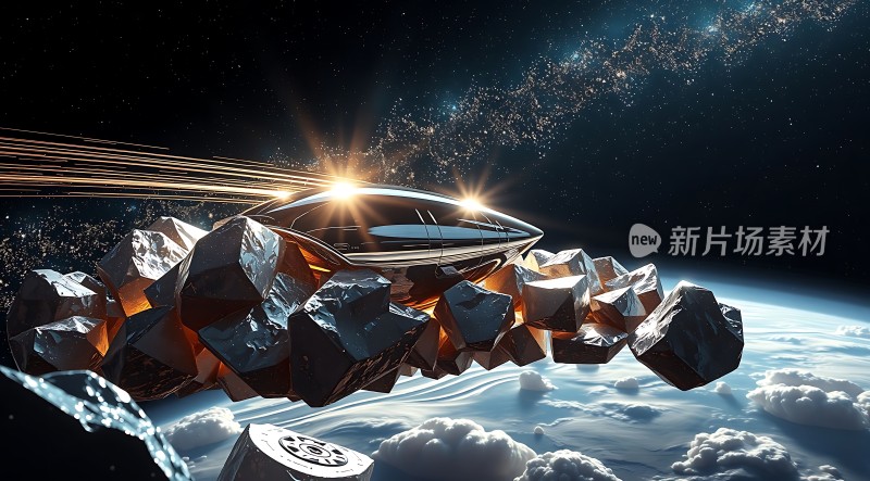 星际飞船穿越宇宙尘埃