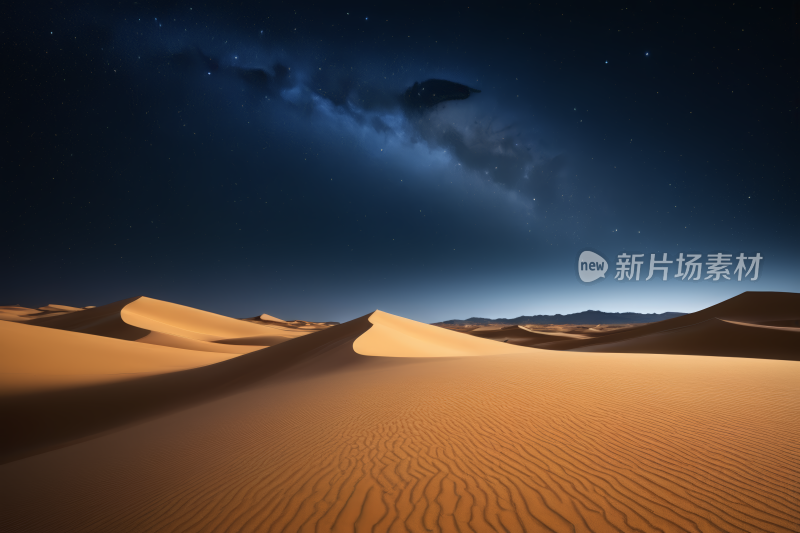 沙漠一些沙丘和星空高清背景纹理图片