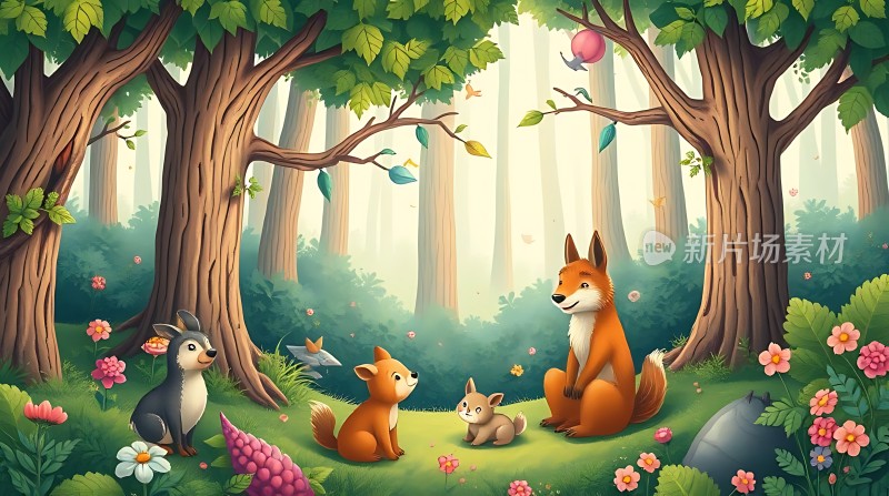 森林里的动物聚会