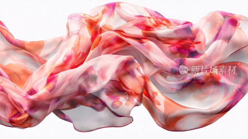 飘动的多彩丝绸