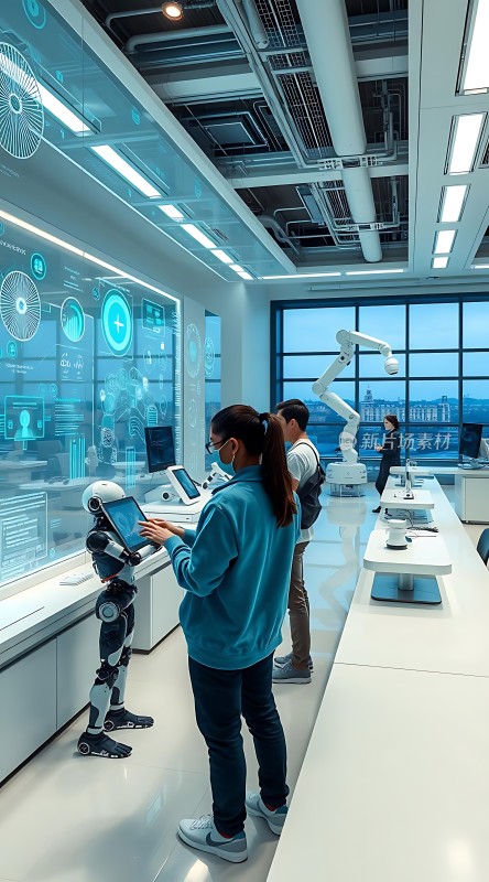 未来科技实验室人与机器人互动探索