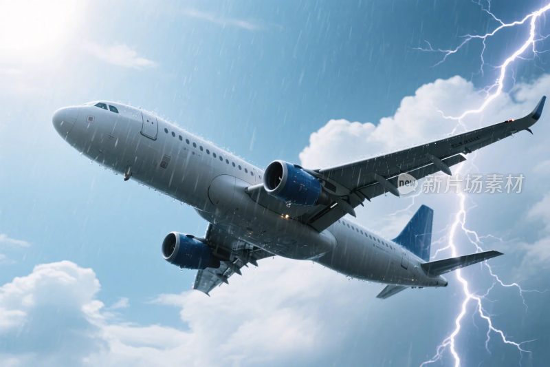 雷电中飞机飞行场景