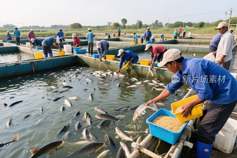 水产养殖劳动场景