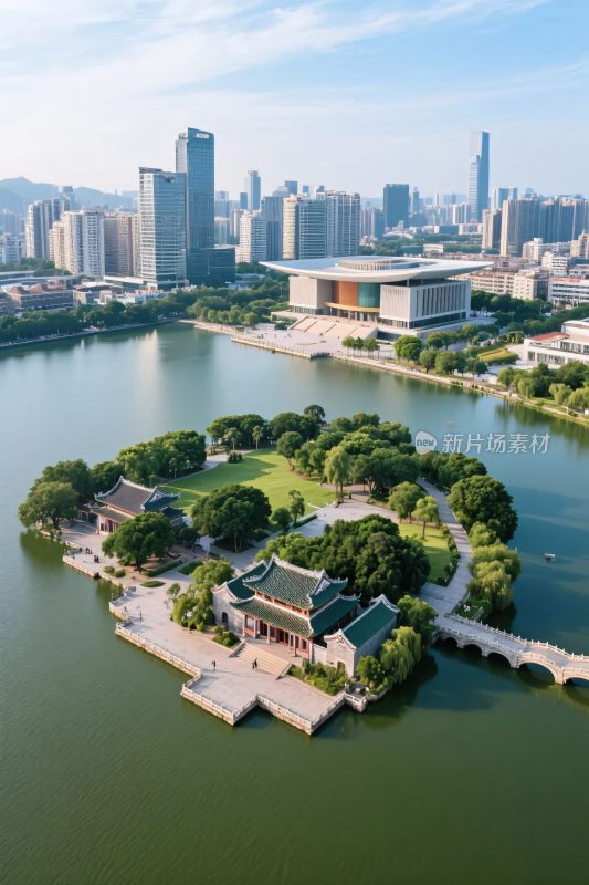城市岛屿古建景观