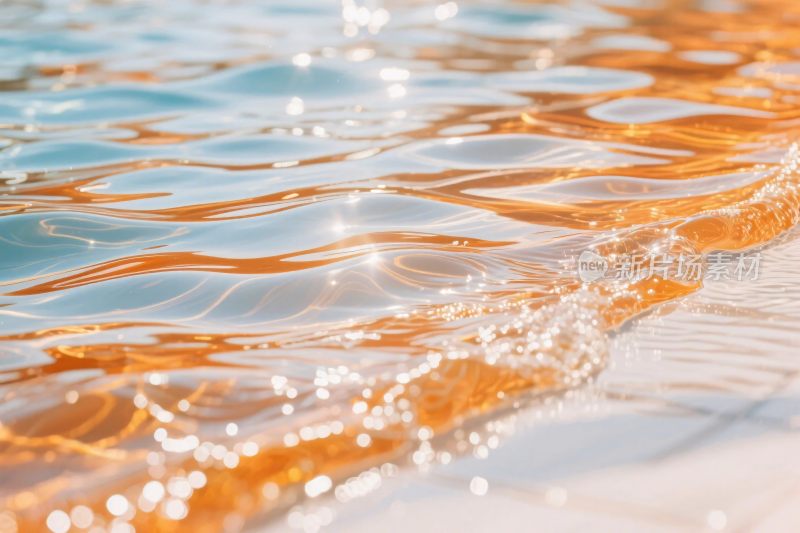 海浪波纹水面景象