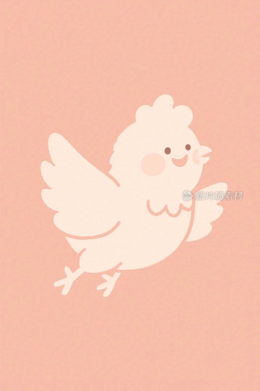 卡通小鸡插画