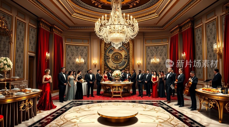 豪华宴会厅里的红毯活动