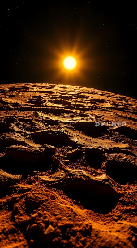 火星地貌日落图
