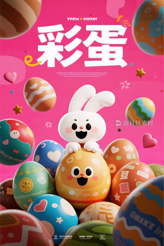 彩蛋主题卡通插画
