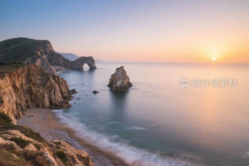 海边壮丽日出景观