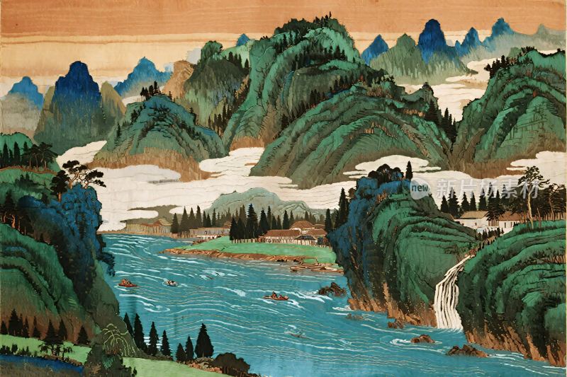 传统山水风景画