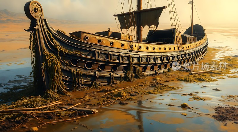 古船遗梦沉睡于时光之海