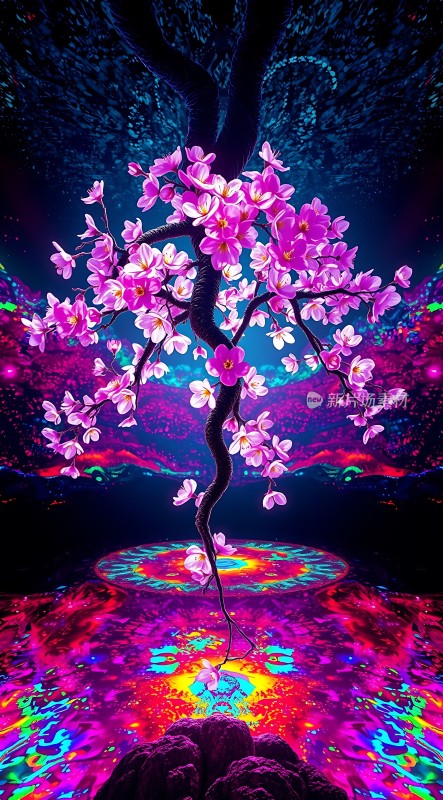 迷幻樱花树