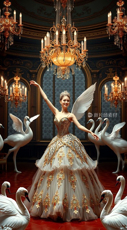 天鹅舞者华丽宫殿