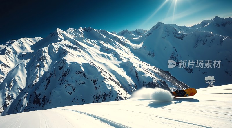 雪地滑板挑战高峰