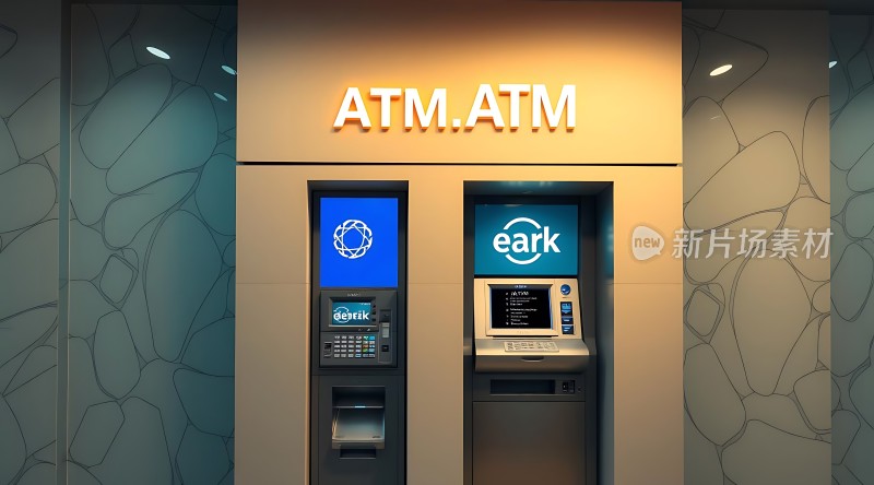 双ATM机并排站立现代感十足