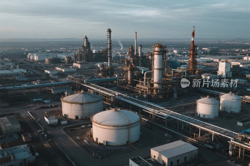 大型化工工厂俯瞰景象